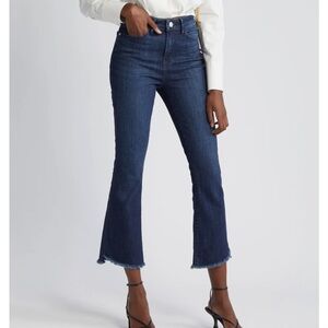 Frame Denim Le Crop Mini Boot Frayed Bootcut Jeans NEW